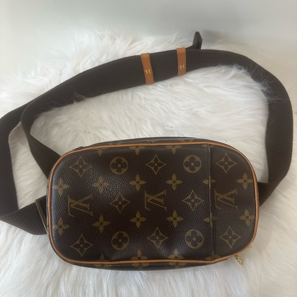 Louis Vuitton Brown Interior with Gold Zipper